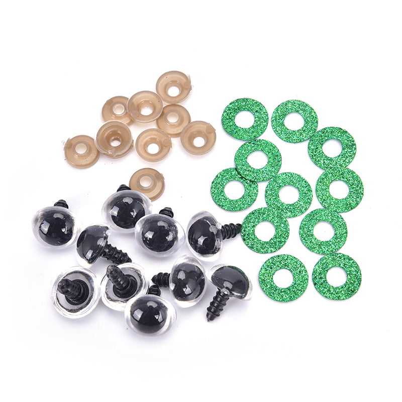 Glitter Nonwovens 100pcs 10 colors Plastic Safety Toy Eyes Washer 18mm 