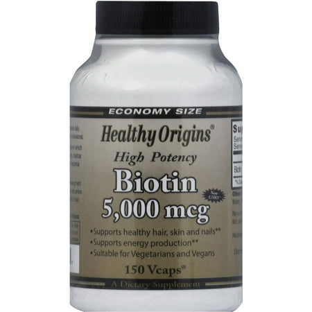 Healthy Origins Biotin Vegetable Capsules, 150 CT