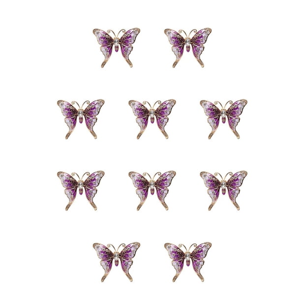 sweethay Broche de mujer con diamantes de imitación, alfileres de animales, festival de aleación de Zinc, ropa de aniversario de boda, , Violeta 10Conjunto