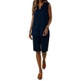 thumbnail image 3 of Zedker 2 Piece Sets for Women Sleeveless Tops & Wide Leg Pants Lounge Sets Summer Vacation Travel Outfits Dark BlueL, 3 of 10