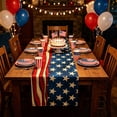 thumbnail image 7 of Memorial Day Saving!4th of July Decorations, Independence Day Table Flag Red White Blue Star Striped Floral Print Dining Table Decoration, 7 of 7