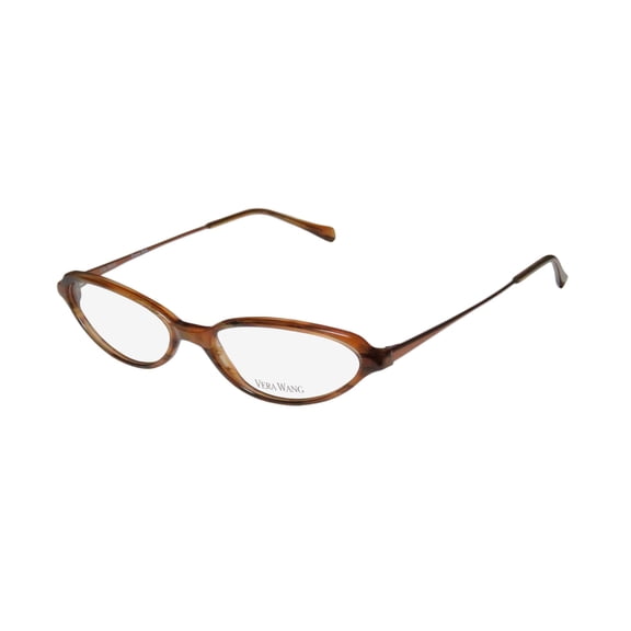 NEW VERA WANG V47 WOMENS/LADIES CAT EYE FULL-RIM BROWN STUNNING CAT EYE MADE IN ITALY FRAME DEMO LENSES 50-15-130 EYEGLASSES/EYEGLASS FRAME