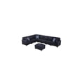 thumbnail image 3 of Devion Furniture Shelaine Artificial Leather Modular Sectional With Ottoman - Black, 3 of 5