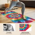 thumbnail image 4 of Colorful Rainbow Tie Dye Spiral Pattern Hot Yoga Mat Towel Non Slip for Hot Yoga - Quick-Drying Yoga Mat Cover with 4 Corner Pockets with Travel Bag - Hot Yoga Towel Non Slip 74"x26", 4 of 6