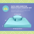 thumbnail image 3 of Zafu and Zabuton Meditation Cushion Set, Organic Cotton Round Pillow with Meditation Pad for Relieve Back Pain - Made in USA, 3 of 7