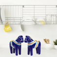 thumbnail image 3 of Oktoberfest Haus Scandinavian Gift Outlet Blue Dala Horse Ceramic Salt and Pepper Shaker Set, 3 of 3