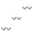 thumbnail image 3 of Aretes en forma de U Sonducket Estampado de Leopardo Naranja, 3 of 6