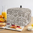 thumbnail image 2 of Toaster Cover 2 Slice, Farmhouse Brown Dustproof Bakeware Oven Protector with Top Hook, Vintage Flower Leaf Botanical Plant Waterproof Small Kitchen Appliance Toasters Dust Cover, 11"x6"x8", 2 of 7