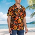 thumbnail image 4 of Men's Short Sleeve Hawaiian Shirt Tropical Print Casual Button Down Aloha Shirt, 4 of 8