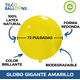 thumbnail image 3 of Pack x2 | Globos Gigantes Color Amarillo 72 pulgadas, 3 of 3