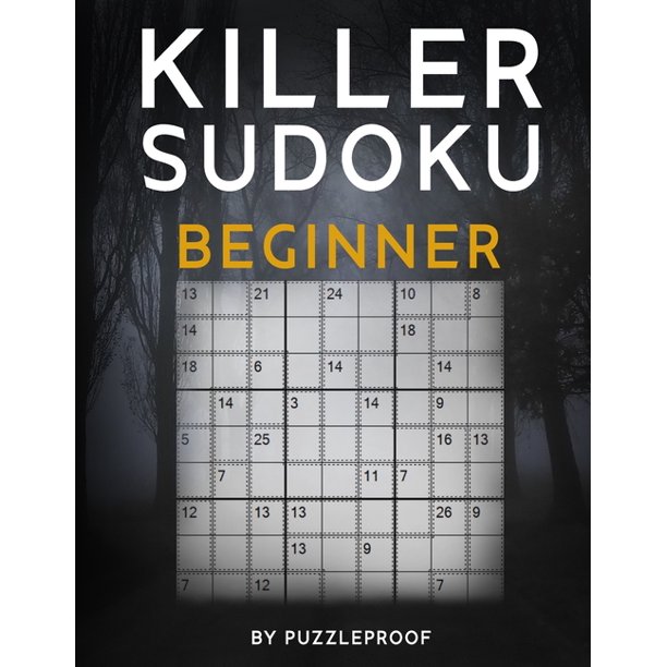 killer sudoku beginner easy killer sudoku puzzles 2 puzzles per page solutions included paperback walmart com