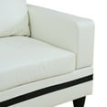 thumbnail image 6 of MAYEERTY PU Synthetic Leather 3-Piece Couch Living Room Sofa Set，White And Black, 6 of 7