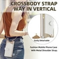 thumbnail image 3 of Decase for iPhone 15 Pro Max Crossbody Wallet Case with PU Leather Card Holder Slots Kickstand Flip Folio Zipper Handbag Phone Cover,White, 3 of 8
