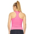 thumbnail image 4 of Expert Brand Women's Airstretch Racerback Cropped Tank Top, Hot Pink, Small, 4 of 5