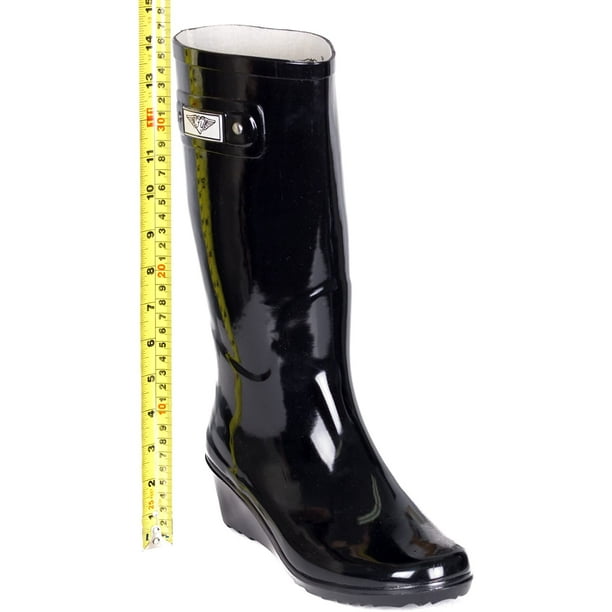 Forever Young Women Wedge Rubber Rain Boots Walmart