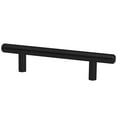 thumbnail image 2 of 25 Pack Rok Hardware Solid Metal Euro Style 3-3/4 Inch (96mm) Center, 6 Inch (152mm) Length Cupboard Pull, Matte Black Cabinet Bar Pull, 2 of 4