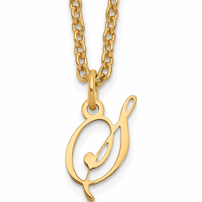 Ss/Gold Plated Sterling Silver Gold-Plated Letter S Initial