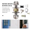 thumbnail image 3 of OULII 1Set Stainless Steel Spherical Lock for Room Door Durable Indoor Knob Lock Silver, 3 of 8