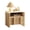 Oak, variant on Papajet Fluted Night Stand with Storage Drawers, Modern Small Nightstand with Open Shelf, Wood End Table for Bedroom, Living Room, Oak