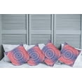 thumbnail image 6 of Ambesonne Mandala Throw Pillow Cover 4 Pack, Hippie Ombre Boho, 16", Ruby Royal Blue, 6 of 6