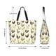 thumbnail image 5 of Balery Funny Chicken Bolsa Tote Estilo Estético con Cremalleras, Bolsa de Hombro, Bolsa de Compras Grande y Plegable, 5 of 8