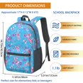 thumbnail image 3 of Butterfly and Floral Pink Pattern 17" Waterproof Oxford School Backpacks for Teens, S-Shape Padded Straps, for School, Travel, Hiking, Camping, 3 of 5