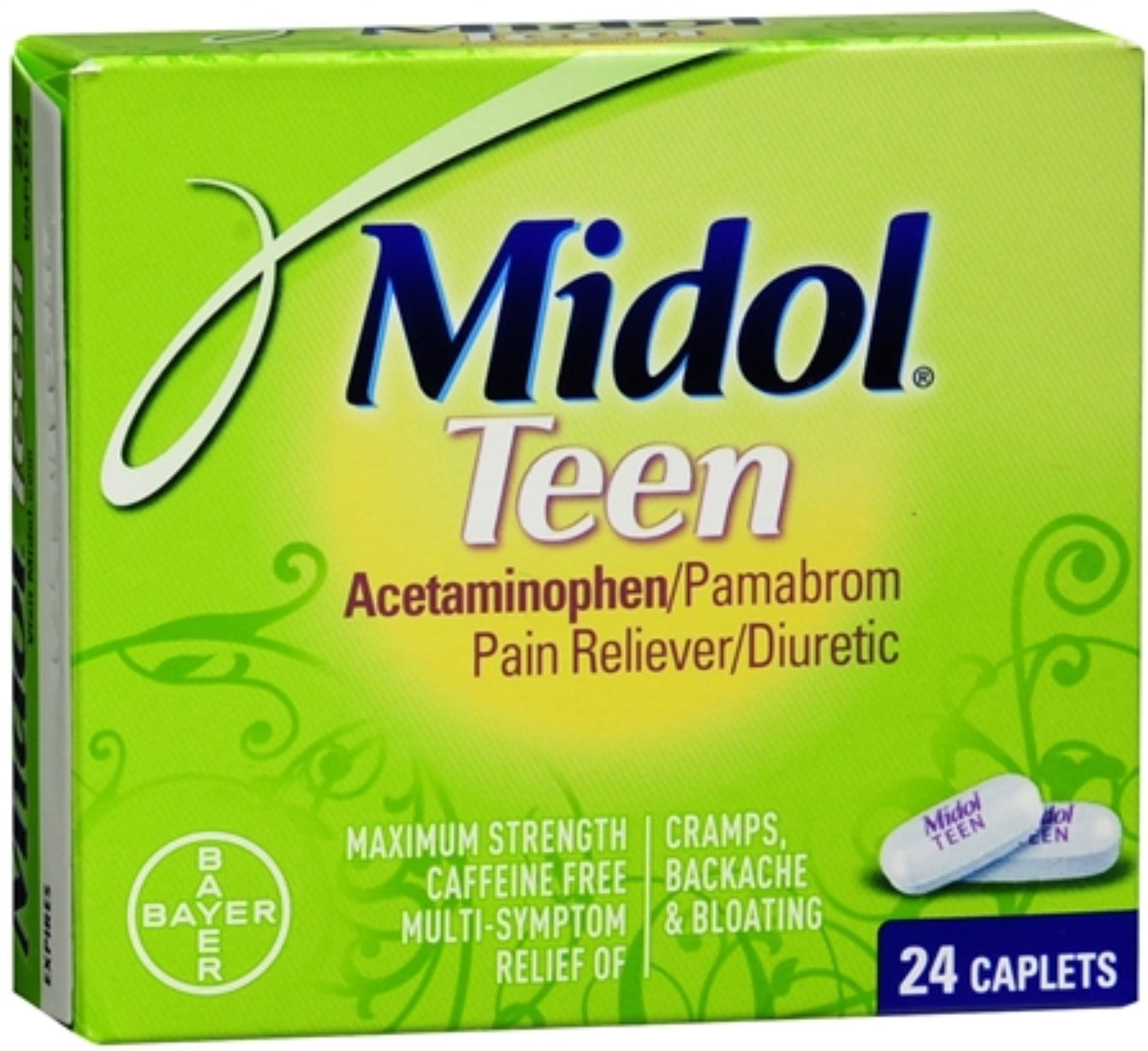 Midol Teen Caplets 24 Caplets Pack Of 6 Walmart