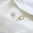 thumbnail image 6 of 14K Gold Moss Agate Double Chain Dangle Hinged Clicker Delicate Kite Gemstone Nose Ring Cartilage Daith Helix Earring Septum Ring Women Pinkcityshopstore, 6 of 6