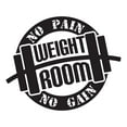 thumbnail image 2 of Dad No pain No gain Active Quotes & Sayings Wall Decal Decoration Bicep curls No Pain Workout Motivational Quote Lasts Years and Easily Removable - Size: 20 In(W) x 16 In(H), 2 of 5