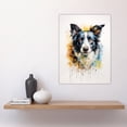 thumbnail image 4 of Border Collie Lovers Gift Watercolour Pet Portrait Painting Artwork Large Wall Art Poster Print Thick Paper 18X24 Inch, 4 of 5