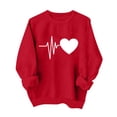 thumbnail image 2 of Otvok Womens Round Neck Fall Valentines Day Printed Long Sleeve Tops, 2 of 6