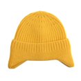 thumbnail image 1 of Thickened Warm Foldable Ear Flap Cap Solid Color Unisex Riding Knitted Hat for Outdoor, 1 of 10