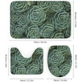 thumbnail image 3 of Bathroom Shower Curtain 4 Piece Sets, Hawaiian Tropical Flower with 72" x 72" Waterproof Shower Curtain Non-Slip Rug Toilet Lid Cover Bath Mat and 12 Hooks for Bathroom Decor Set, 3 of 8
