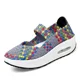 thumbnail image 3 of XIHAHA 2023 zapatos informales transpirables para mujer, mocasines con plataforma, cuñas tejidas de otoño, zapatos de tacón alto de nailon, zapatos de baile cuadrado, 3 of 5