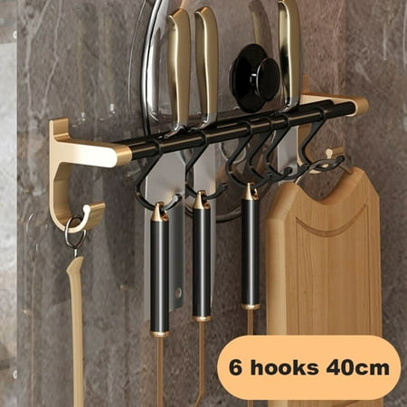 

Kitchen Storage Shelf Space Aluminum Wall Mounted Multifunctional Knife Stand Rack For Kitchen Utensils For Home Accessories