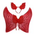 thumbnail image 1 of Alas de ángel con plumas para adultos y niños, accesorios para disfraz de ángel para fotografía Rojo, 1 of 9