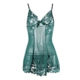 thumbnail image 4 of Gibobby Ropa interior mujer sexy Lencería para mujer, enterizo de peluche con entrepierna a presión(Verde, M), 4 of 5