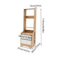 thumbnail image 2 of DENEST End Side Table Tall Nightstand with Drawer Storage Shelf for Bedroom Living Room, 2 of 24