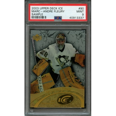 08 Upper Deck Ice - 2003-04 upper deck ice sample #90 MARC-ANDRE FLEURY vegas knights rookie PSA 9