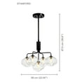 thumbnail image 2 of Xtricity - 5 Light Pendant, 22.04 '' Width, From Stanford Collection, Black, 2 of 3