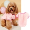 thumbnail image 4 of All Seasons Dog Blouse Plush Pet Apparel Two-Legged Shirt for 2-16 Lbs Solid Color Pullover and Vest for Outdoor Travel, Pink Size S, 4 of 4