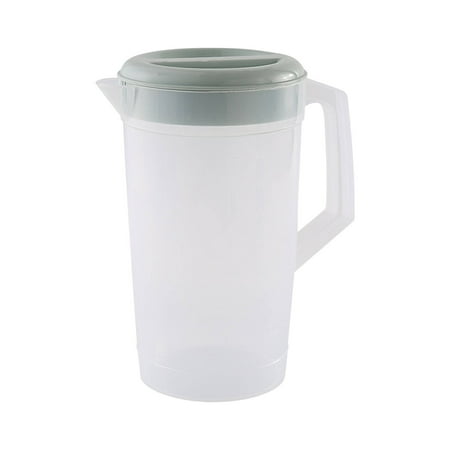 Vestitly Pitcher with Lid Cold Water Kettle Household Plastic Creative Simple Dormitory Living Room High Temperature Heat Cold Water Kettle(2000ml/70oz),Blue,8.9*5.1 Inch