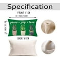 thumbnail image 5 of Green Succulent Plant Throw Pillow Cover 12x20 Inch Summer Tropical Cactus Potted Leaf Peace Joy Love Modern Home Decor Pillow Cases Botanical Cushion Cover for Sofa Couch, Cotton Linen, 5 of 6
