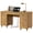 Oak Brown, variant on Executive Desk with Drawers & Storage Cabinet, 58 " Wide Modern Wooden Office Desk with Charging Station & Keyboard Tray, for Home Office, Light Oak