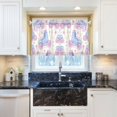 thumbnail image 5 of Yayeee Kitchen Curtains Tier Pair Light Filtering 27"x24" Rod Pocket Short Cafe Window Panel, Pink Skates, 5 of 7
