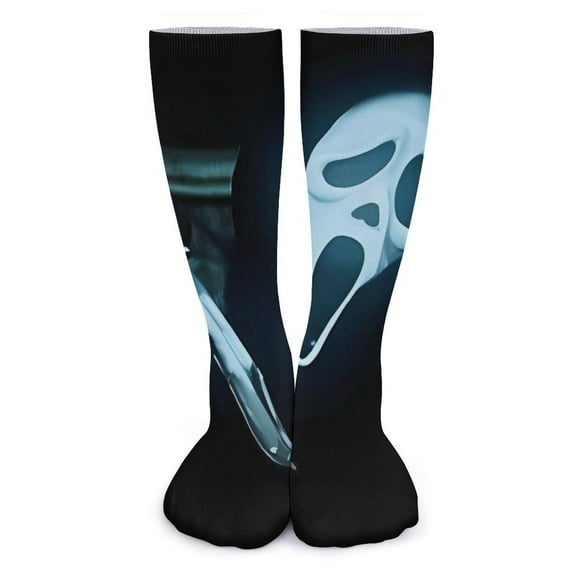 Scream Ghostface Thick Stockings for Men Women Durable Comfort Calf Socks Soft Casual Crew Socks 15.7inches