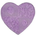 thumbnail image 3 of Home Weavers Modesto Collection Heart Shaped Plush Rug Shower Floor, Bathroom Bath Rug Non-Slip Extra Soft and Absorbent, Machine Washable Heart Shaped Mats for Bathroom Floor 25"x25" Heart, Purple, 3 of 9