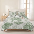 thumbnail image 3 of King Quilt Set 96''x106'', Sage Green Coastal Lightweight Summer Bedspread Coverlet Set with 2 Pillow Shams, Coral Starfish Nautical Compass Breathable All Season Quilt Bedding for Bedroom/Guest Room, 3 of 9