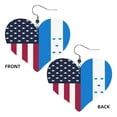 thumbnail image 2 of Leather Heart Earrings Dangle For Women America Honduran Flag Love Earrings Drop For Women, 2 of 6