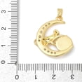 thumbnail image 3 of 10pcs Brass Micro Pave Clear Cubic Zirconia with Glass Pendants golden Cat Shape 24.5x22x4.5mm Hole: 4.5x2.5mm, 3 of 3